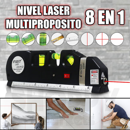 MEDIDOR Y NIVEL LASER PRO 3®︎ - 8 EN 1 📏